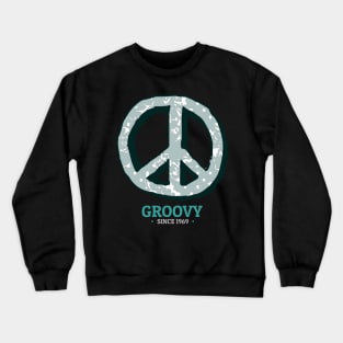 'Hippie Peace Sign Groovy Since 1969' Hippie Peace Gift Crewneck Sweatshirt